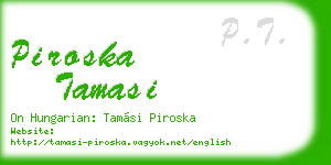 piroska tamasi business card